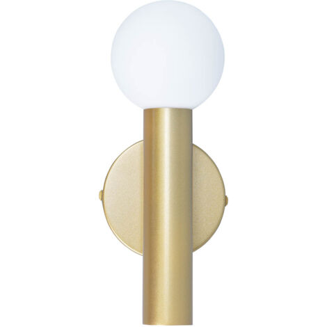 Applique murale moderne dorée tube boule G9 5W Filano