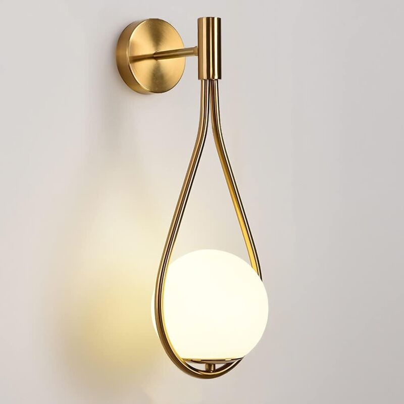 Applique Murale Moderne en Verre Gouttes d’Eau Créatif, Abat-Jour Lanterne Décorative E27 pour Chambre (Lampe de Chevet), Salon et Couloir, Éclairage