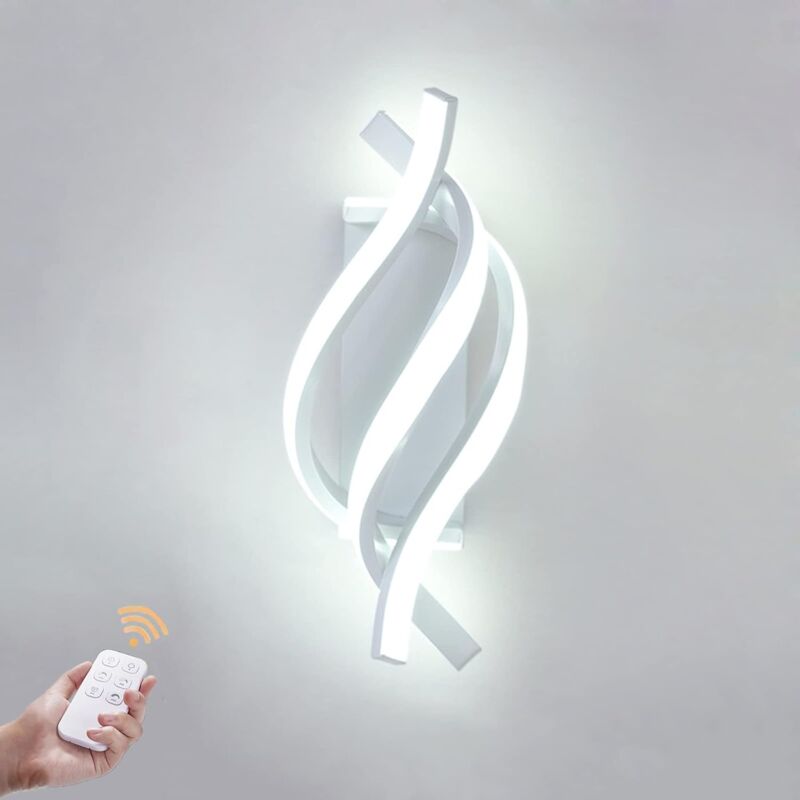 Applique murale moderne led d'intérieur en spirale, design en aluminium, luminaire de chambre à coucher, lumière blanche chaude