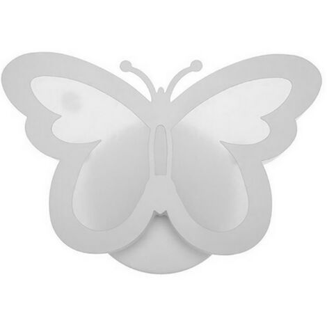 Applique Murale Moderne LEDs Lampe de Montage Mural en Forme de Papillon Luminaire pour Couloir de Chevet Mural Décoration d'Éclairage à la Maison, Blanc - Blanc