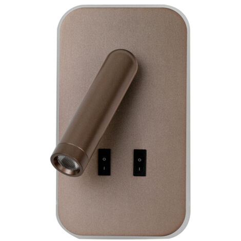 Applique murale moderne liseuse café LED 8W Italux