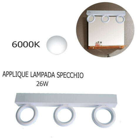 Applique Murale Moderne Miroir 26w Salle De Bain 135 Led 2835 Smd Lumière