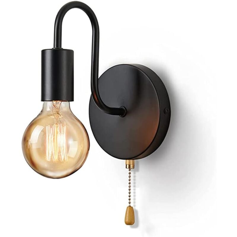 Treetalk - Applique murale moderne pour couloir, salle à manger, chambre à coucher, bar, café (noir)