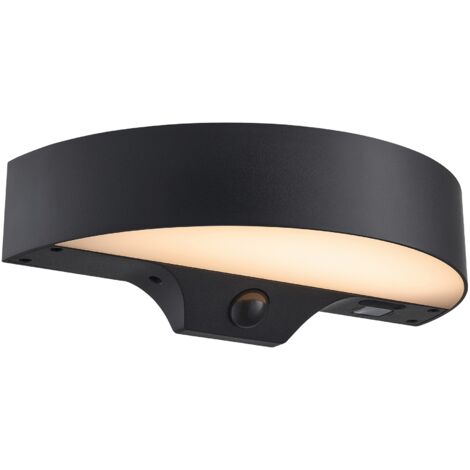 Applique murale Monay Round Solar Matière plastique Noir, H.7,4  IP44  SolarLed /Nordlux  Extérieur