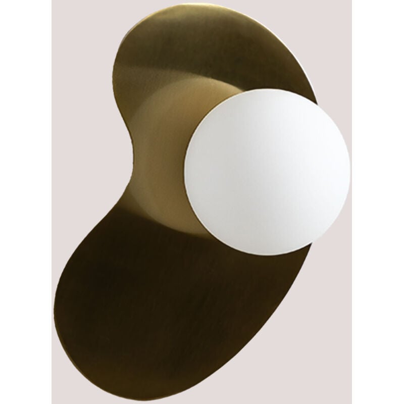 Sklum - Applique en fer avec boule en verre Travis Doré