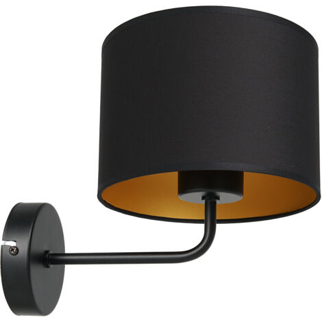 Applique murale noire abat-jour or Arden E27 Luminex
