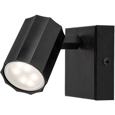 Applique murale noire cylindre orientable GU10 Rabalux