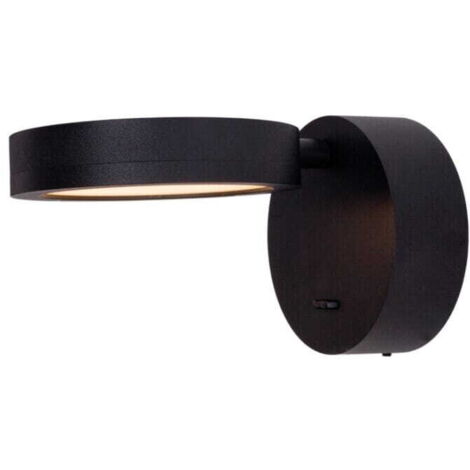 Applique murale noire ronde orientable Ibiza LED 6W