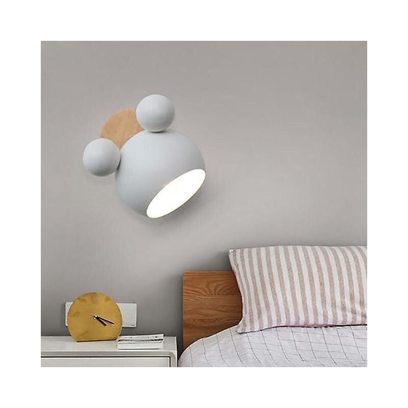 Applique murale nordique applique mickey en aluminium pour chambre d'enfants applique des luminaires muraux intérieurs modernes e27 luminaire