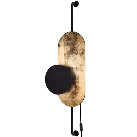 Applique murale Nowodvorski Wheel noir/doré G9 89cm