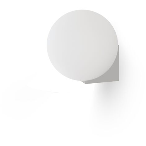 Applique murale OBI IP44 chromée avec diffuseur en verre opale- Luminaire design minimaliste pour salle de bain - Douille G9 (ampoule non incluse)