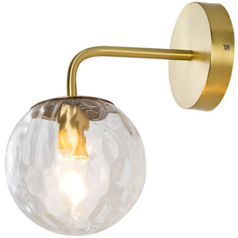 Applique murale, ondulation d'eau de 15 cm de diamètre, avec source lumineuse, lumière chaude dorée