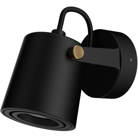 Applique murale orientable de couleur noire
