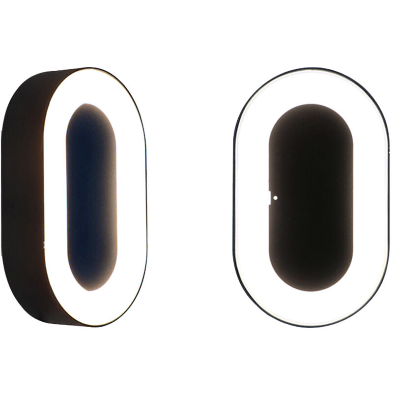 Applique Murale Ovale led Extérieure IP54, 12w 1200lm 4000k Aluminum antirouille Digilamp