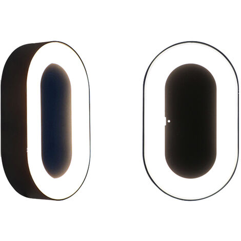 Applique Murale Ovale LED Extérieure IP54, 12w 1200lm 4000k Aluminum antirouille - Digilamp