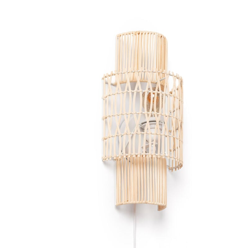 Iluzzia - Applique Murale Papier Tressé Masego Naturel