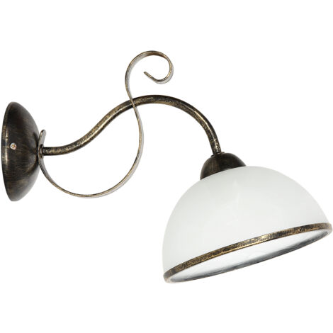 Applique murale patine or verre Antica E27 Luminex