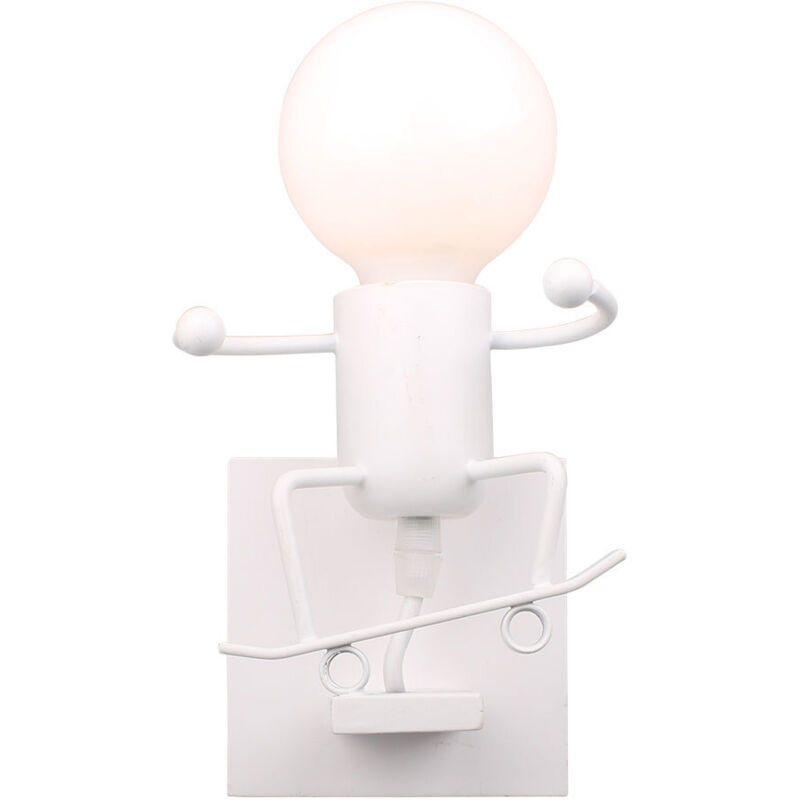 Applique Murale Petit Gens de Fer Ski , Lampe de Mur Noir Créative Style Contemporain et Rétro Lumière pour Chambre Chevet Chambre d'enfants Couloir Applique Murale Petit Gens de Fer Ski , Lampe de Mur Noir Créative Style Contemporain et Rétro Lumière pour Chambre Chevet Chambre d'enfants Couloir