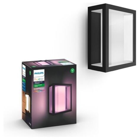 Applique murale - PHILIPS HUE - Impress - Lumiere blanche et colorée - Noir - Large - IP44