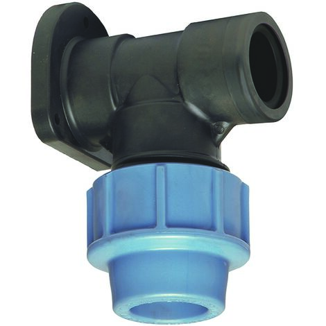 Somatherm – Coude applique polypropylène pour tube PE Ø25 – Raccord femelle 3/4' (20/27) – Étanchéité optimale avec joint nitrile