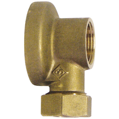 Applique murale pour robinet de puisage - Collet battu tube cuivre Ø14 - F 1/2