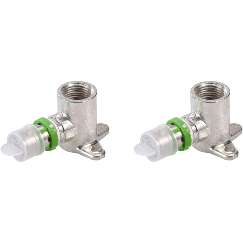 COMAP Applique murale métallique à sertir femelle pour tubes multicouche - 16x2-1/2-H40 - Raccord MultiSkin - Vendus par 2 - S7473GW1612