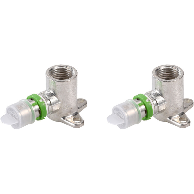 Comap - Applique murale métallique à sertir femelle pour tubes multicouche - 20x2-1/2-H40 - Raccord MultiSkin - Vendus par 2 - S7473GW2012