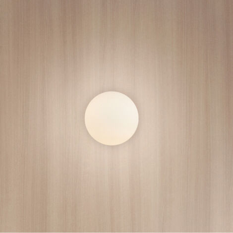 Applique murale Press laiton mat et globe verre blanc
