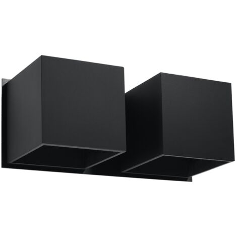 APPLIQUE MURALE QUAD 2 G9 NOIR ALU SOLLUX SL.0657