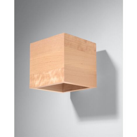 Applique murale QUAD Bois naturel 1xG9 Sollux SL.0491