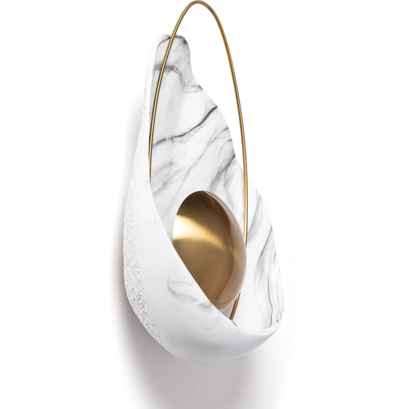 Ledkia - Applique Murale Résine Sandy Blanc ancien