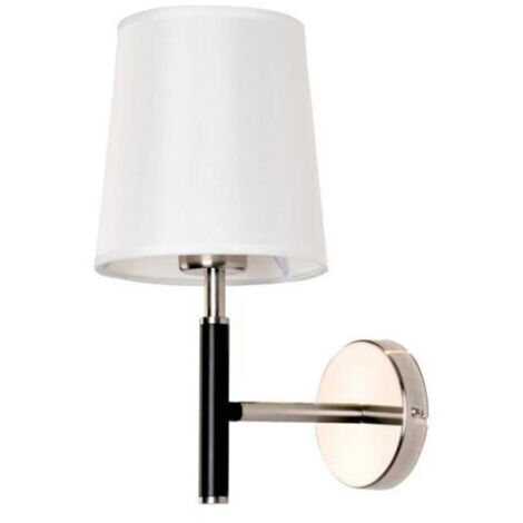 Applique murale rétro pour intérieur, avec interrupteur et prise, LED monochrome 4W, style industriel en métal, idéale pour chambre, salon, couloir (nickel sable + noir)