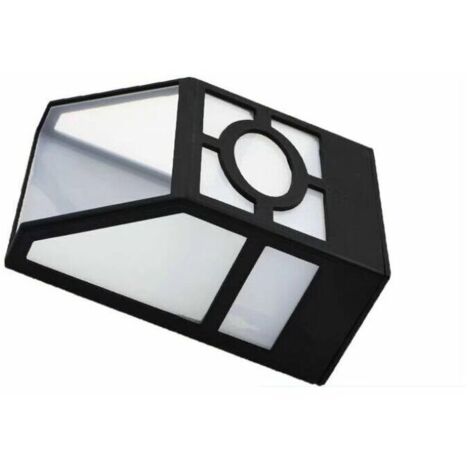 Applique murale rétro solaire Lumière solaire à panneau LED Éclairage mural Applique murale extérieure étanche à la pluie, lumière blanche