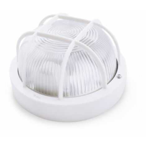 Applique murale ronde en thermoplastique avec grille WHITE E27 GSC 0700156