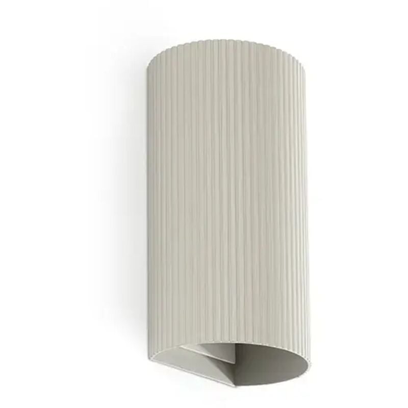 Applique murale ronde striée grise sole 40544