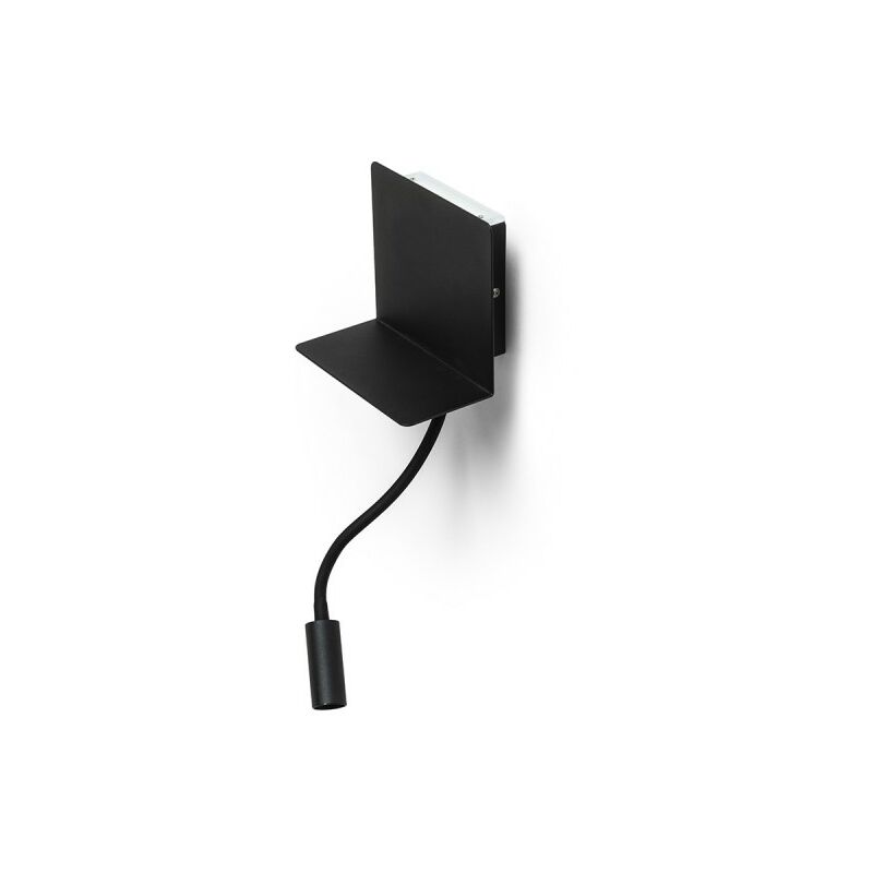 Applique murale rostam avec usb noir 230V led 2x3W 3000K