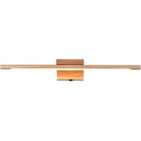 Applique murale salle de bain en bois 60 cm LED IP44 étanche Éclairage moderne pour maquillage et soins Installation facile