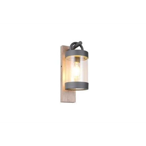 Applique murale Sambesi Gris avec bois - 204160135