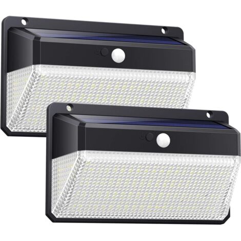 Applique murale solaire 158LED avec lumière à trois côtés