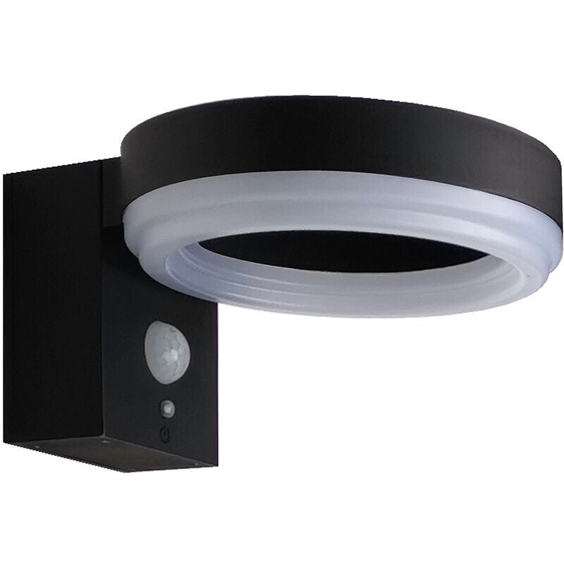Applique Murale Solaire 6W led à Détecteur de Présence Noire