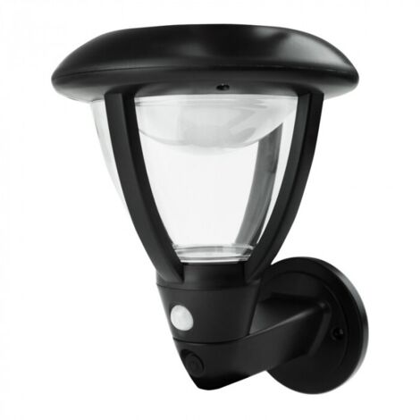 Applique murale solaire à LED 0,55W 4000K IP44 étanche noir 95lm SOE-3 Eco Light