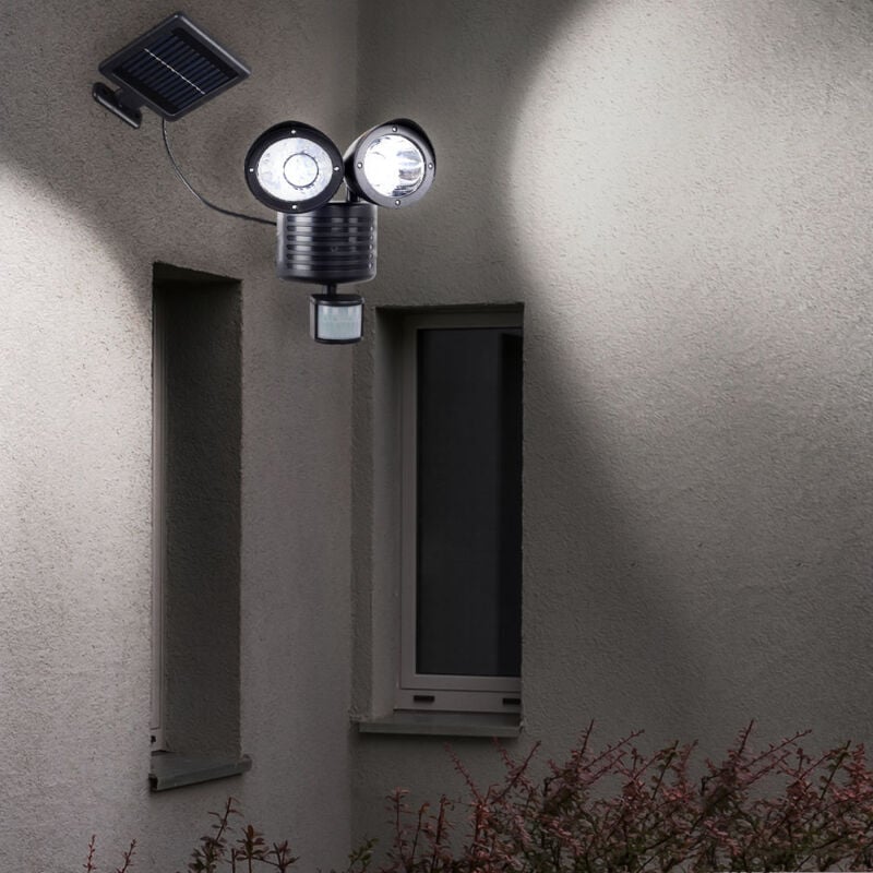 Applique murale extérieure solaire à led détecteur de mouvement projecteur éclairage de cour d'allée