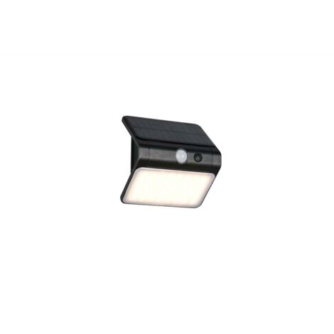 Applique murale solaire à LED Lampe d'extérieur noire Capteur L 12 cm