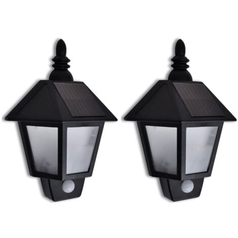 Applique murale solaire avec capteur de mouvement 2 pcs vidaXL