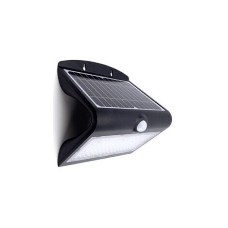 Applique murale solaire avec détecteur de mouvement - IP65 - 850 Lm - 4000 k - Noir - ILSWL003 - Integral Led