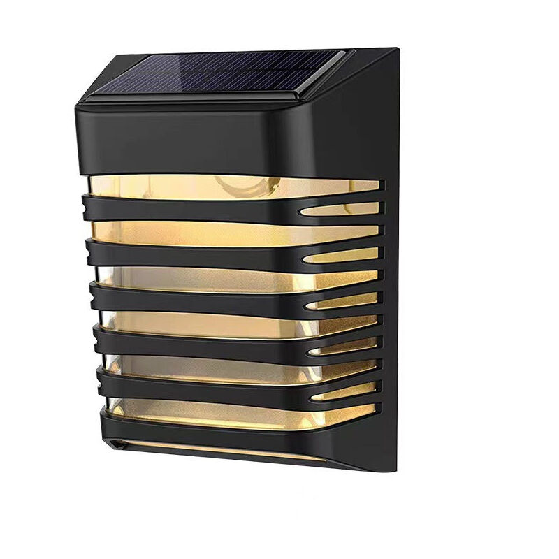 Goeco - Applique solaire Extérieur IP54 Lampe murale led Blanc Chaud 3000K Pour Cour Jardin Couloir Terrasse Proche Mur Pathway Patio Villa