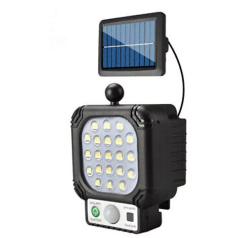 Applique murale solaire LED 21 perles LED super lumineuse IP65 étanche capteur de mouvement solaire extérieur avec cble de 16,4 pieds