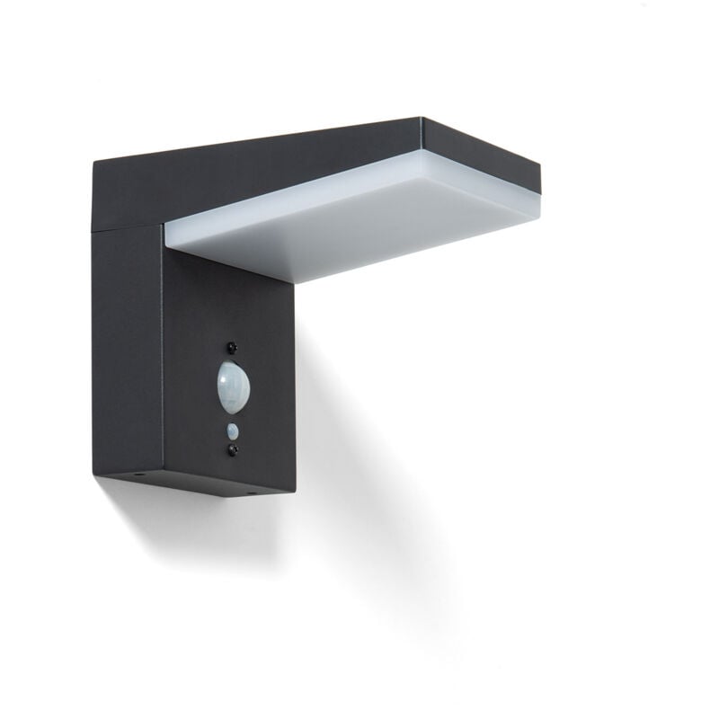 Applique Murale Solaire led 5W Aluminium avec Détecteur de Mouvement Edwan Noir