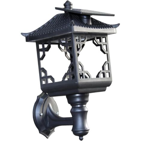Applique Murale Solaire Noire Mate Étanche Lampe Solaire Pour Éclairage