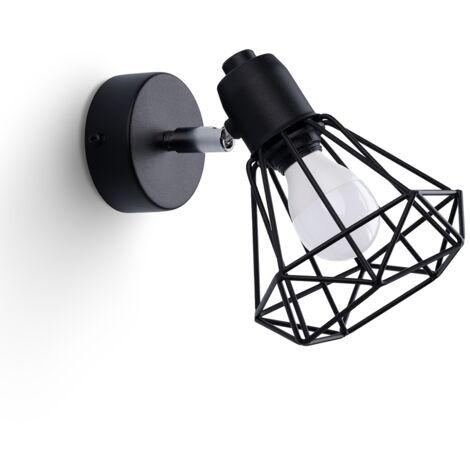 Applique murale Sollux ARTEMIS industrielle noir/chrome